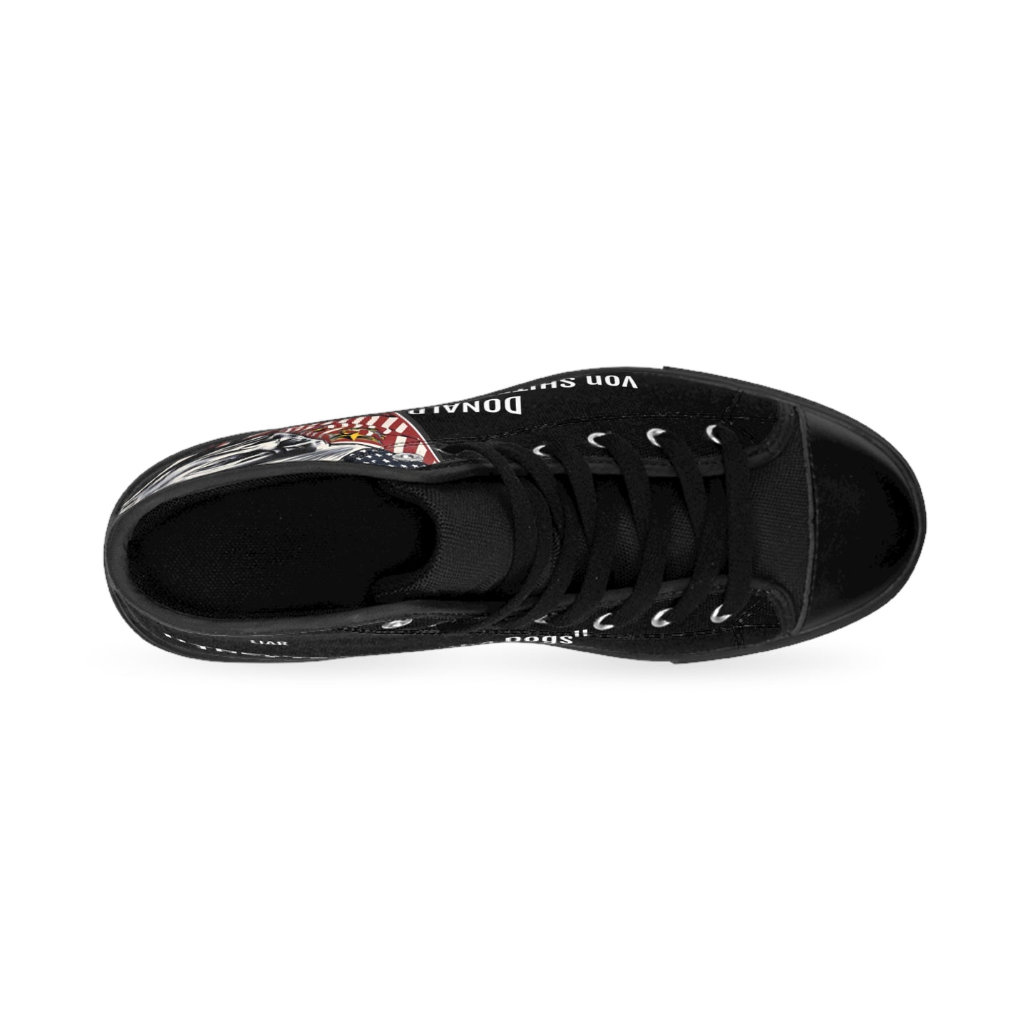 "DONALD von SHITESENPANTZ"" Men's Classic Sneakers by VALPYRA SKULLSTYR (black)