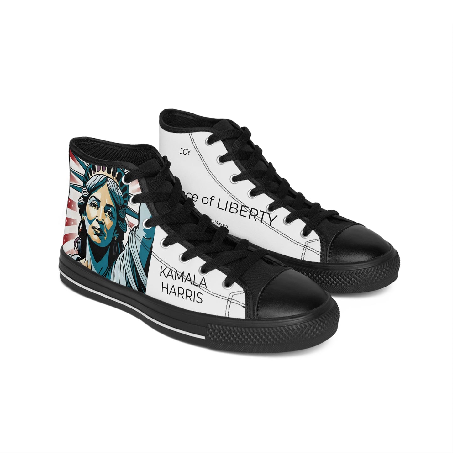 "The Face of LIBERTY KAMALA HARRIS" Women's Classic Sneakers By VALPYRA SKULLSTYR