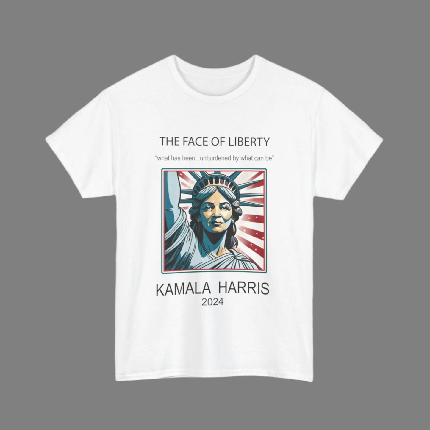 "The Face of LIBERTY" Unisex Heavy Cotton Tee by VALPYRA SKULLSTYR