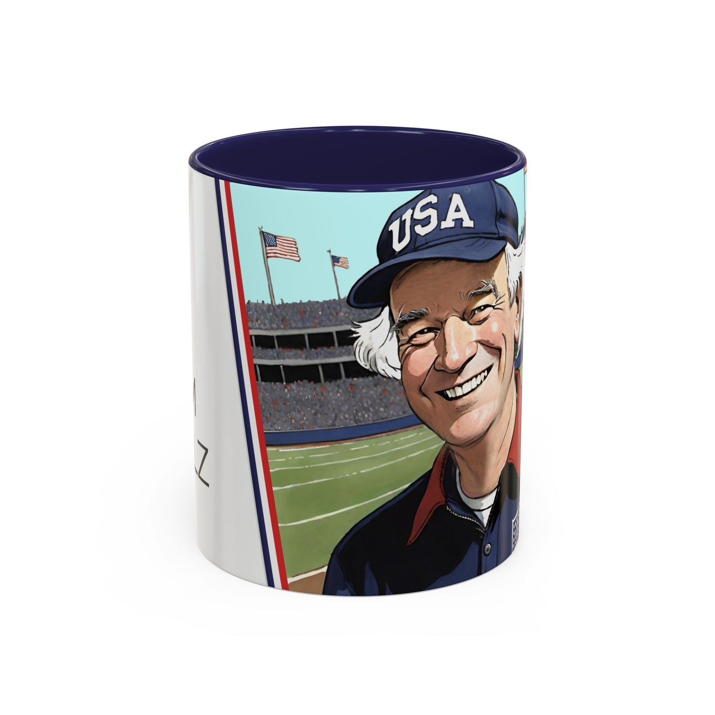 "America's Coach Tim Walz"Accent Coffee Mug (11oz) by VALPYRA SKULLSTYR