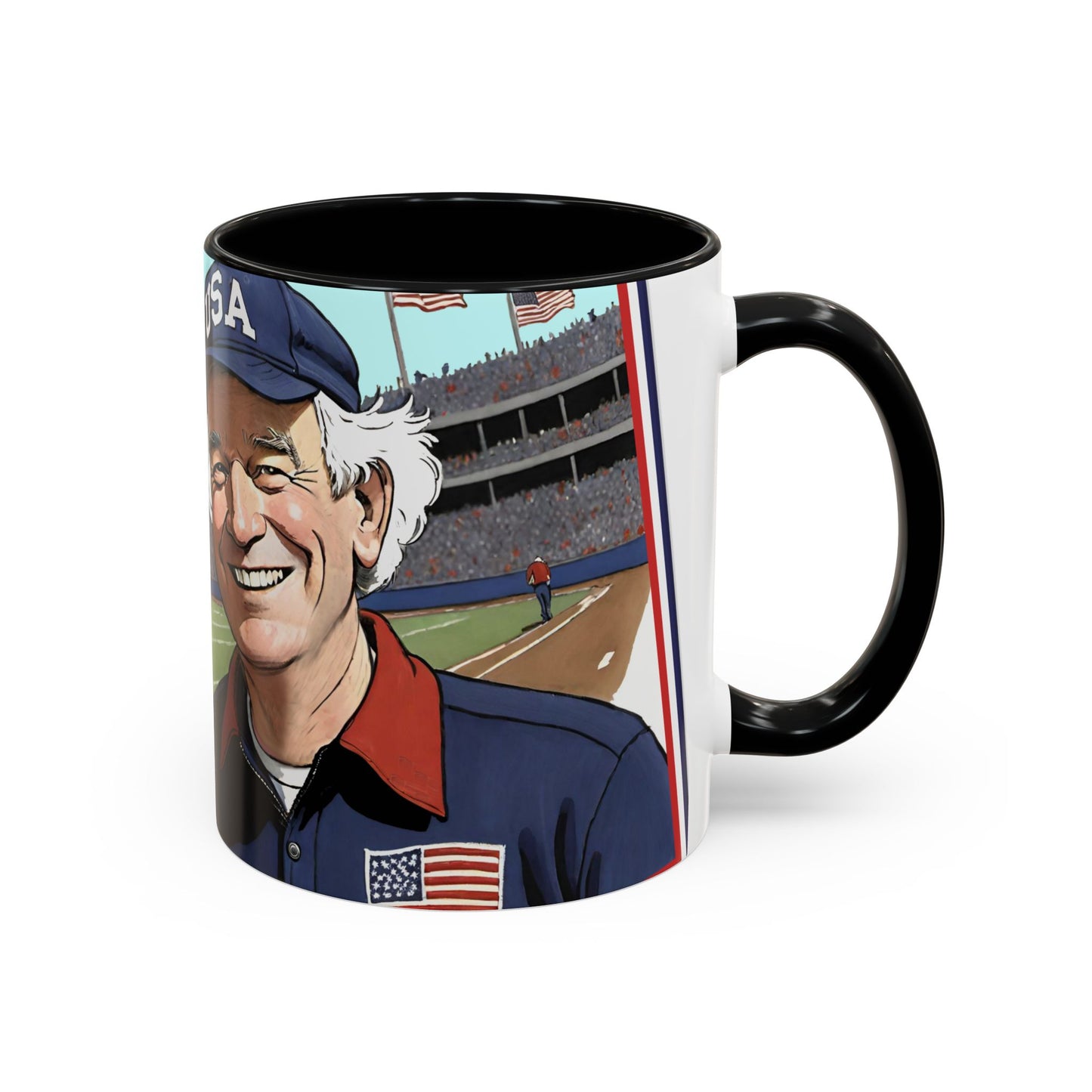 "America's Coach Tim Walz"Accent Coffee Mug (11oz) by VALPYRA SKULLSTYR