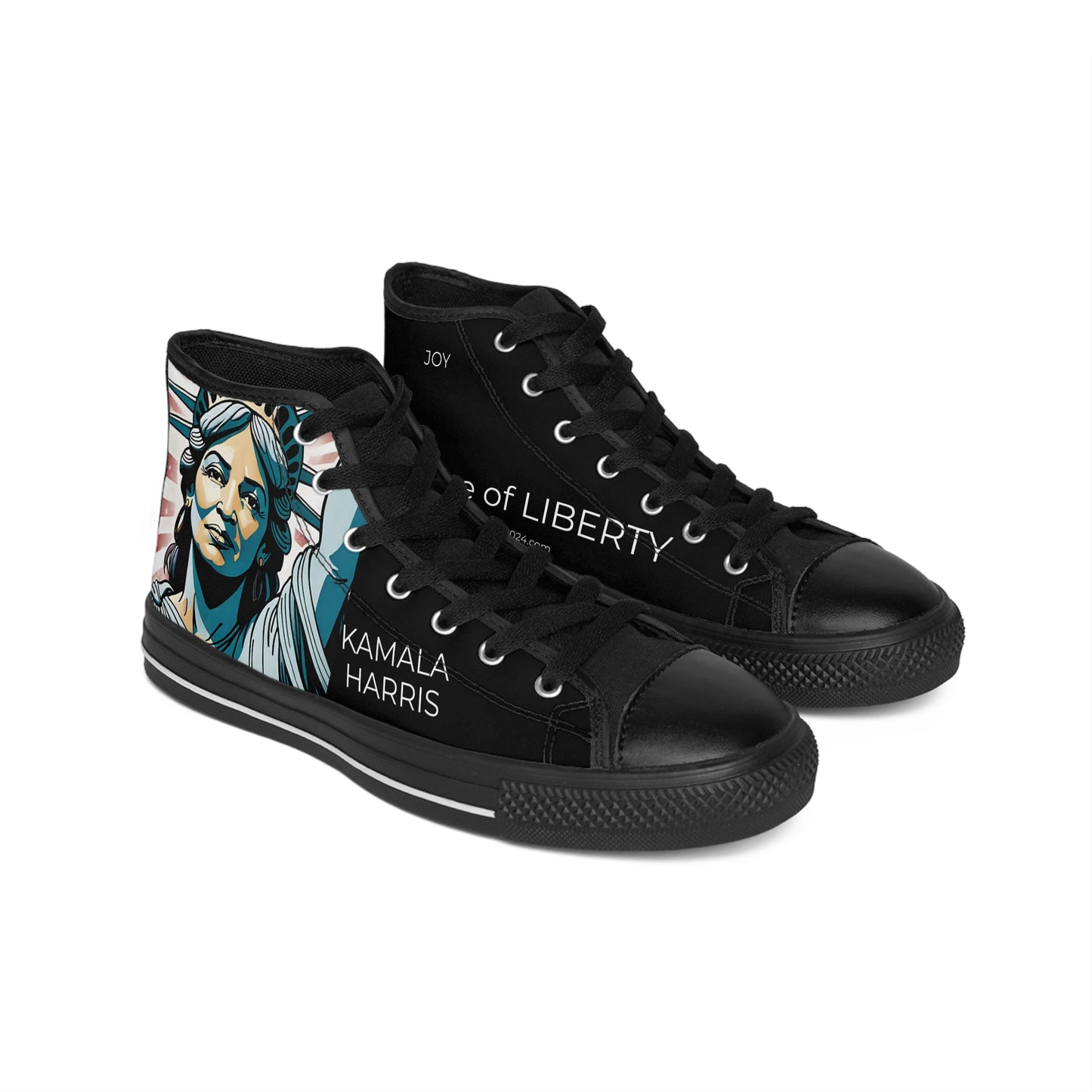 "The Face of LIBERTY  KAMALA HARRIS" Women's Classic Sneakers by VALPYRA SKULLSTYR