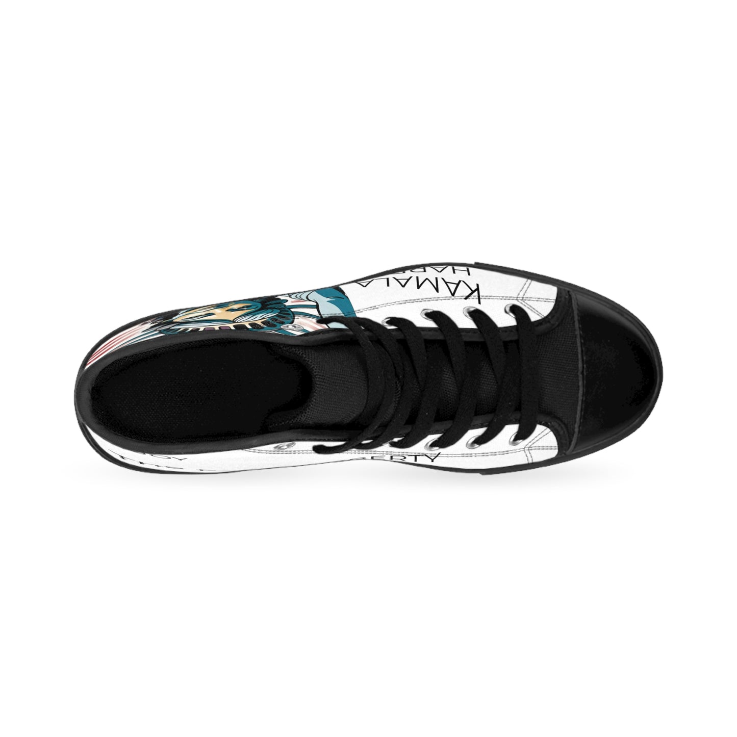 "The Face of LIBERTY" Men's Classic Sneakers by VALPYRA SKULLSTYR (white)