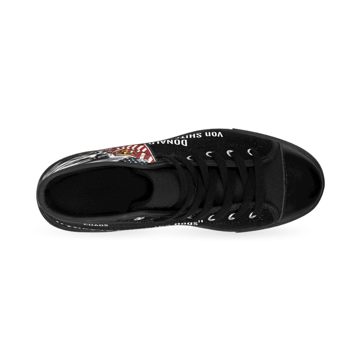 "DONALD von SHITESENPANTZ" Women's Classic Sneakers by VALPYRA SKULLSTYR (black)