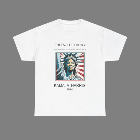 "The Face of LIBERTY" Unisex Heavy Cotton Tee by VALPYRA SKULLSTYR